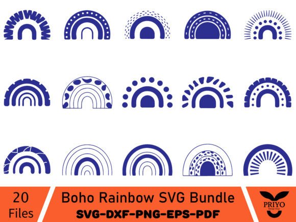 Download Boho Rainbow SVG Bundle - Boho rainbow Collection