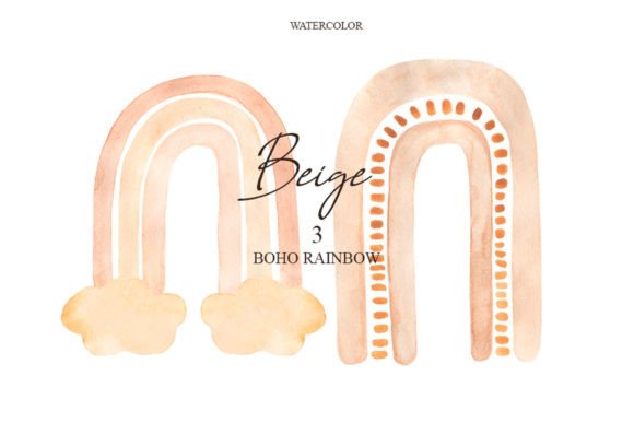 Download Watercolor Boho Rainbows Clipart Set - Boho rainbow Collection