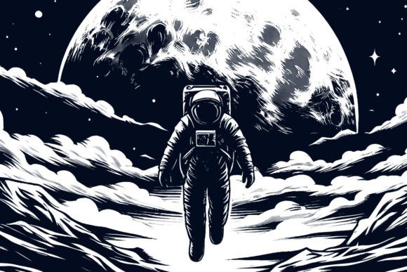 Download Astronauts &amp; the Moon Print Clothing - Moon print Collection