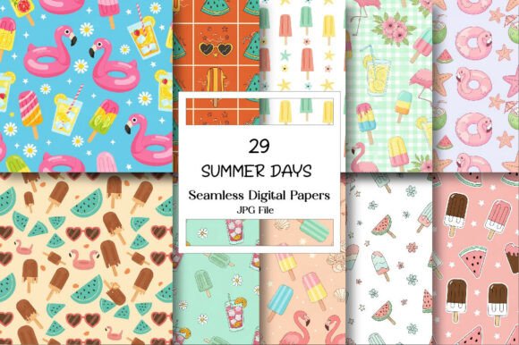 Download SUMMER DAYS Seamless Papers - Seamless papers Collection