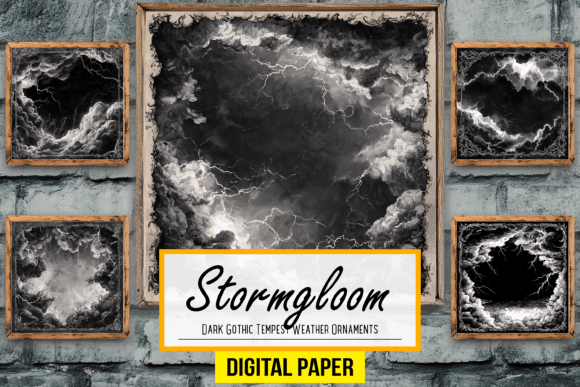 Download Dark Gothic Tempest Weather Ornament Art - Premium Resources