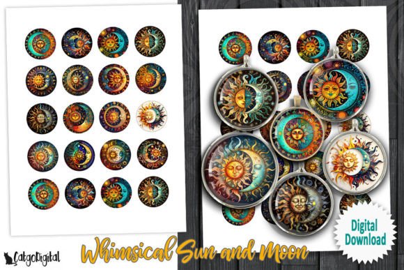 Download Whimsical Sun and Moon Printable Images - Moon print Collection
