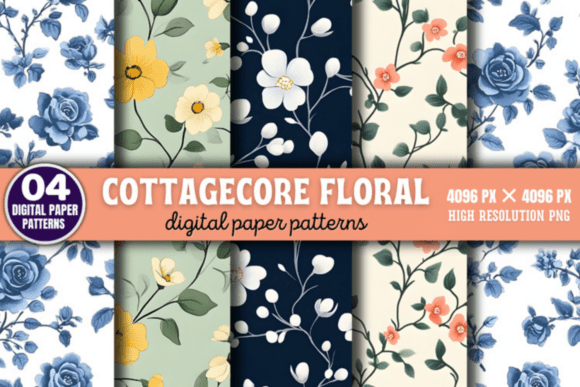 Download Cottagecore Floral Pattern - Premium Bundle