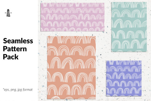 Download Boho Rainbows Seamless Patterns - Boho rainbow Collection