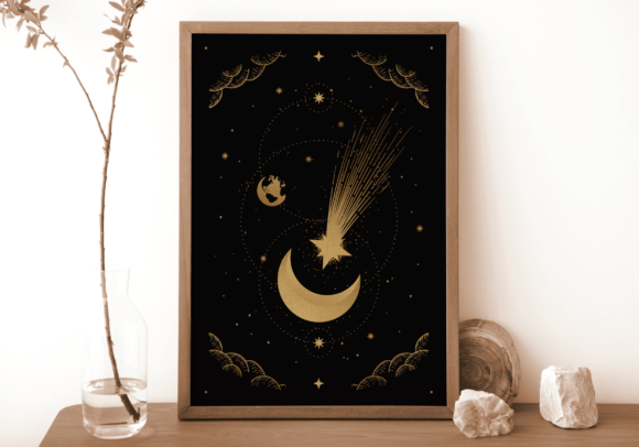 Download Celestial Moon Printable Wall Art - Moon print Collection